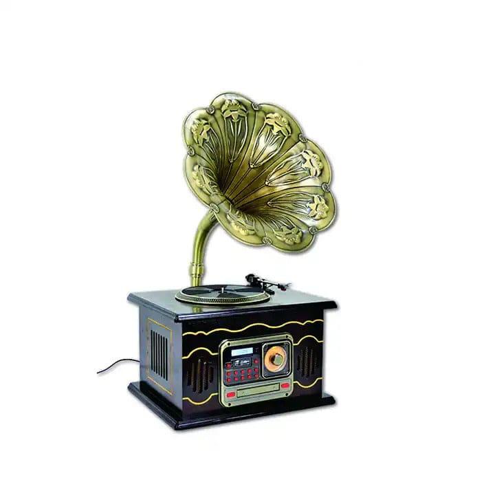 Gramophone Compact Colore - Pavillon Vert - Vert | Kaddanse
