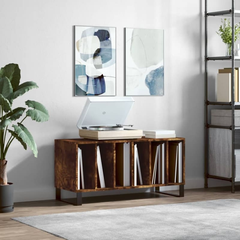 Meuble vinyle à casiers Chêne Fumé | Kaddanse