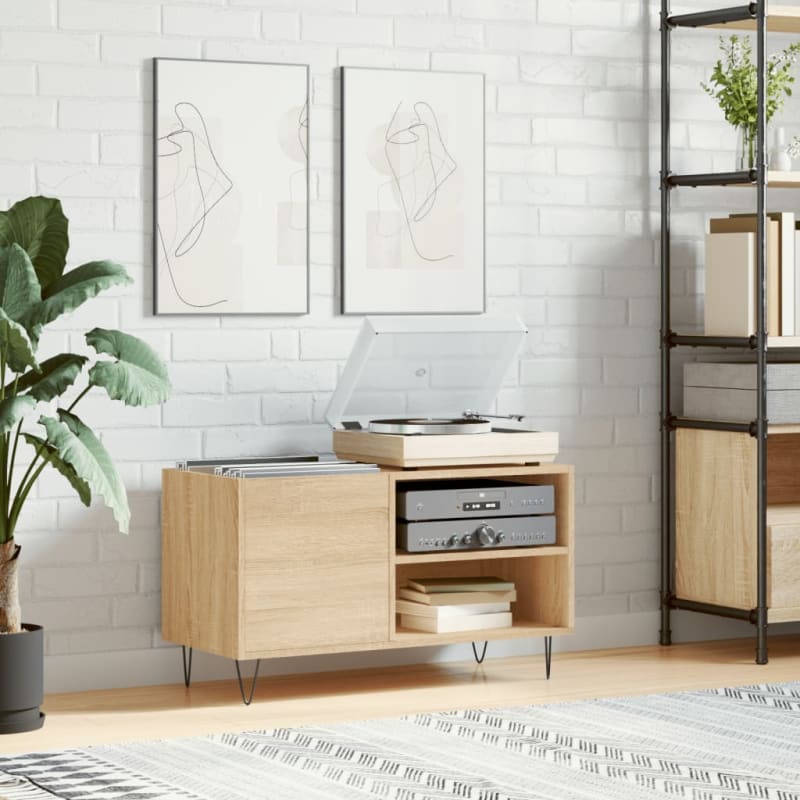 Meuble vinyle à casiers Chêne Sonoma | Kaddanse