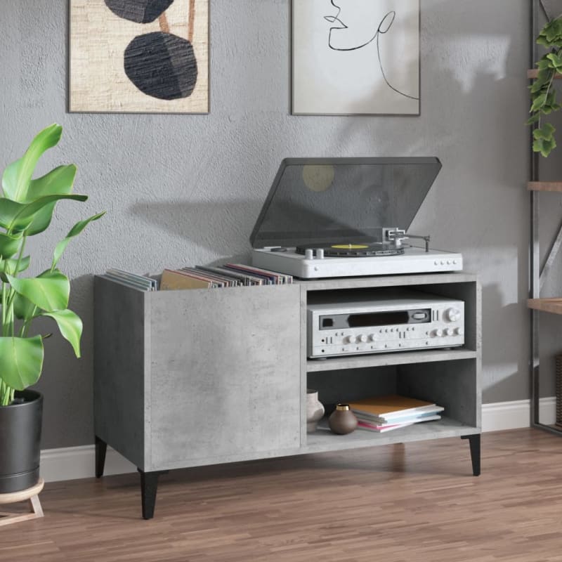 Meuble vinyle à casiers Gris Béton | Kaddanse