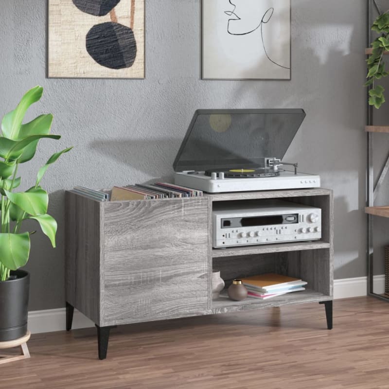 Meuble vinyle à casiers Sonoma Gris | Kaddanse