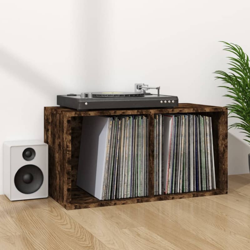 Meuble vinyle compact cube Chêne Fumé | Kaddanse