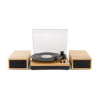 Platine Bluetooth avec 2 Haut-Parleurs Stéréo Bois clair | Kaddanse