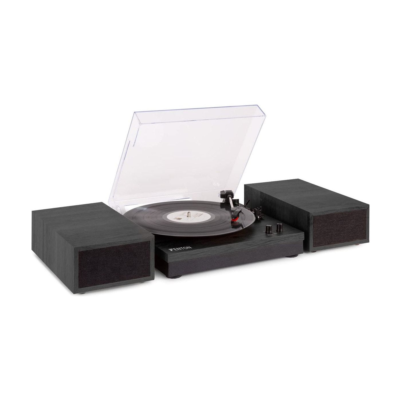 Platine Bluetooth avec 2 Haut-Parleurs Stéréo Noir | Kaddanse