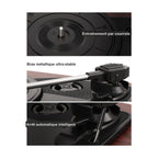 Platine Vinyle Hi-Fi à Capot Socle Bois — vue 7 | Kaddanse