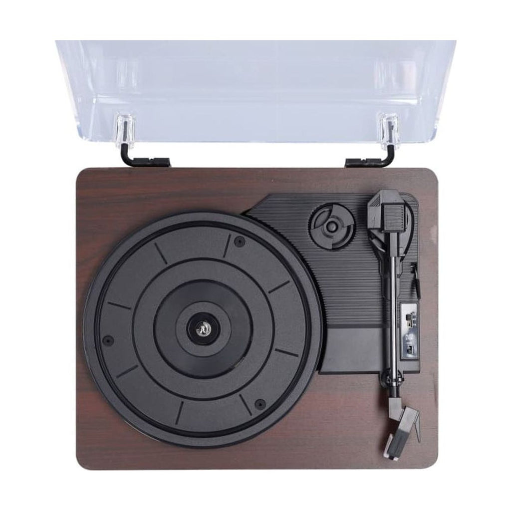 Platine Vinyle Socle Bois Capot Sorties RCA — vue 2 | Kaddanse