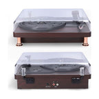 Platine Vinyle Socle Bois Capot Sorties RCA — vue 4 | Kaddanse