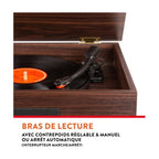Platine Vinyle Bois Radio FM Bluetooth MP3 — vue 2 | Kaddanse