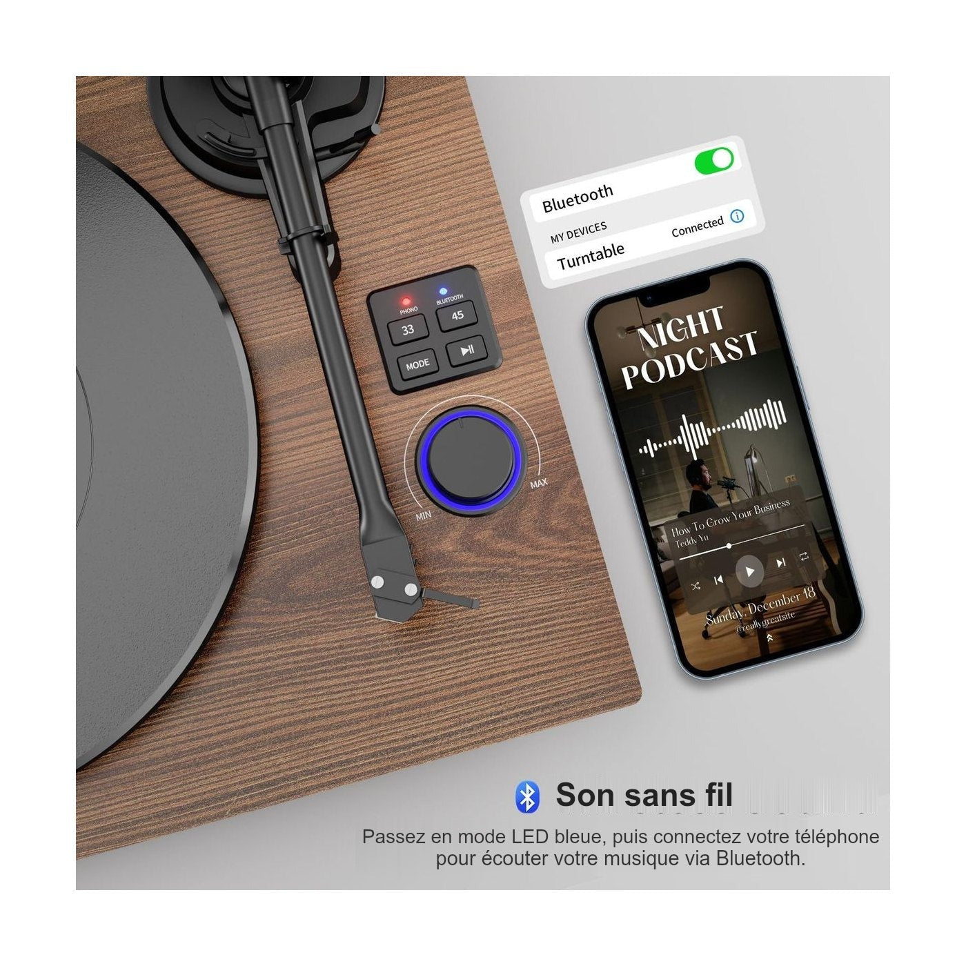 Platine Vinyle Avec Enceinte Vintage — vue 5 | Kaddanse