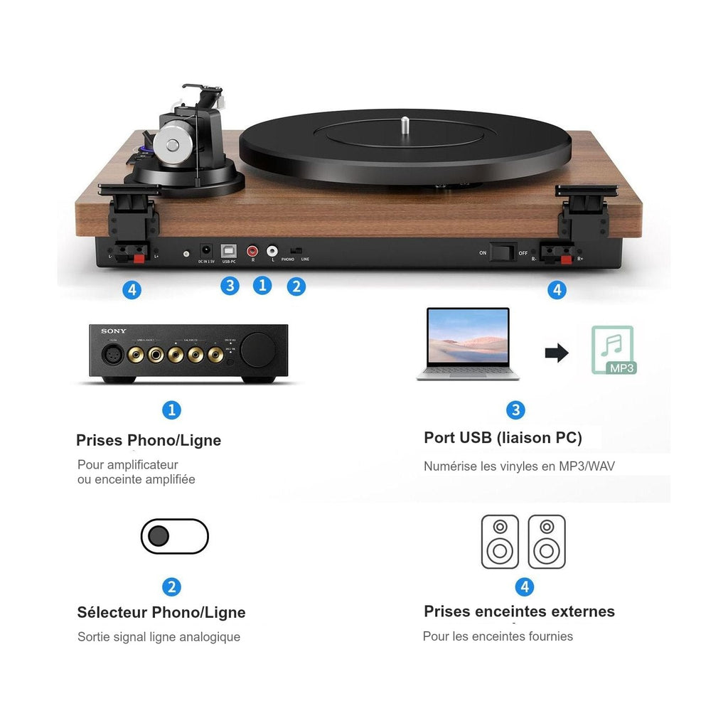 Platine Vinyle Avec Enceinte Vintage — vue 7 | Kaddanse