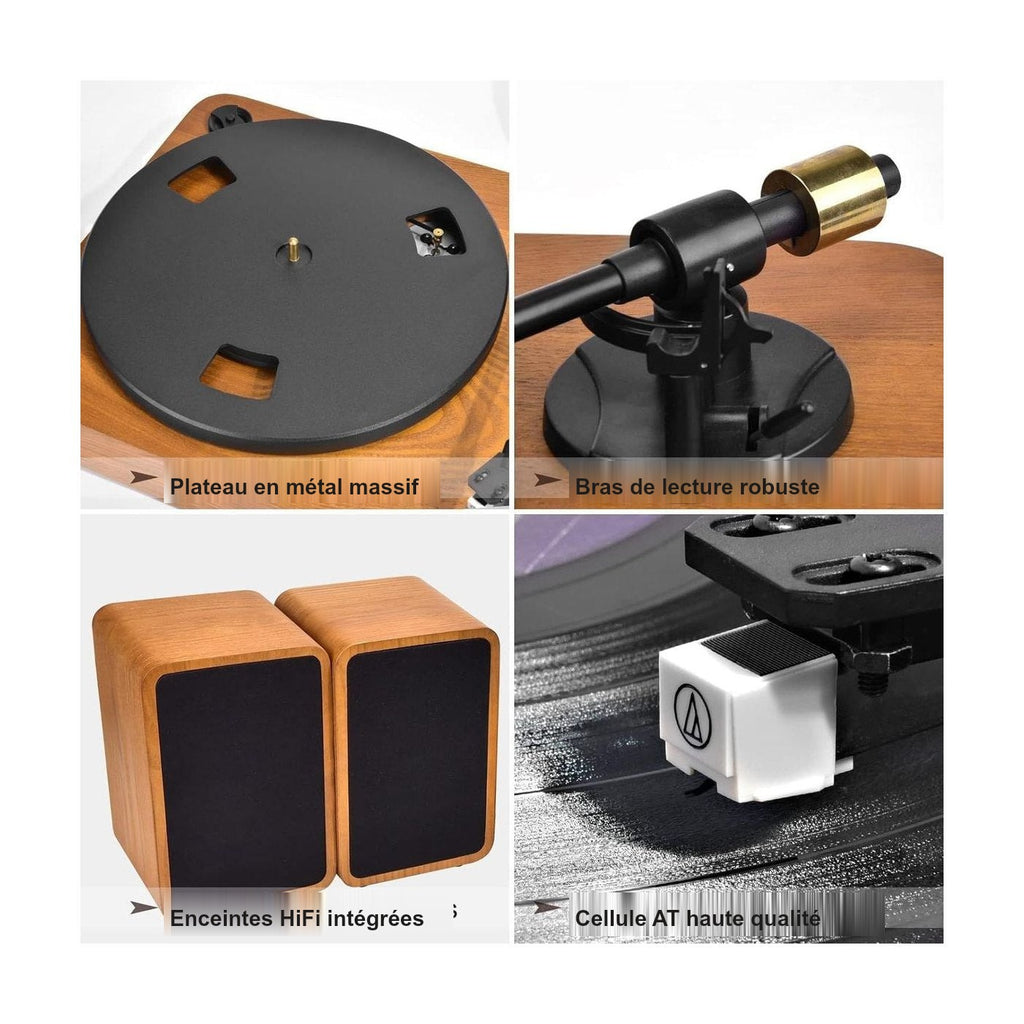 Platine Vinyle Bluetooth avec 2 Haut-parleurs — vue 6 | Kaddanse