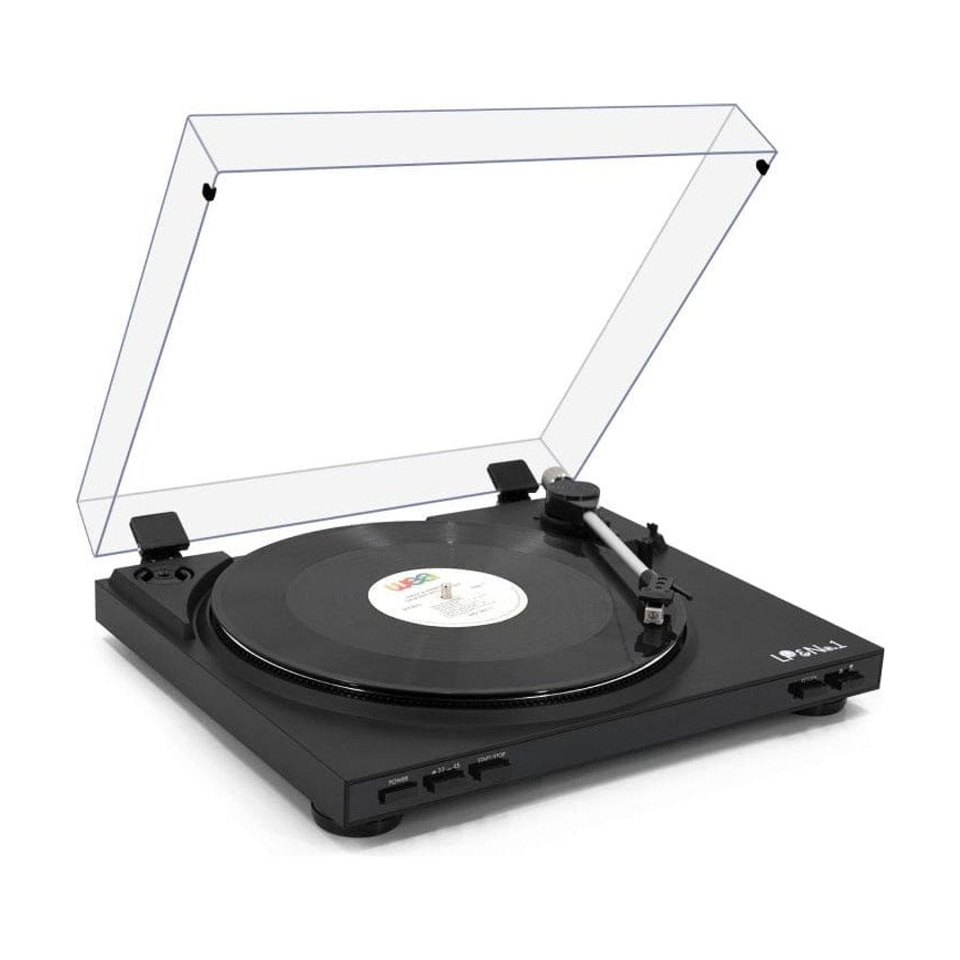 Platine Vinyle Design Épuré USB Enceintes Gris | Kaddanse