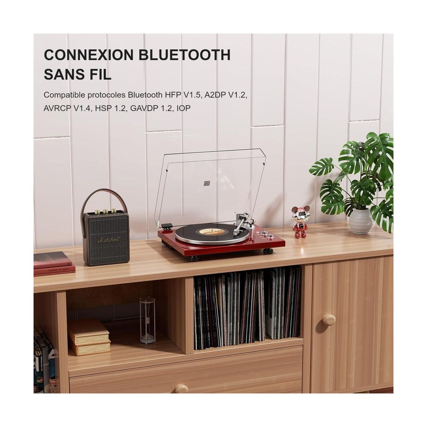Platine Vinyle Style Vintage — vue 5 | Kaddanse