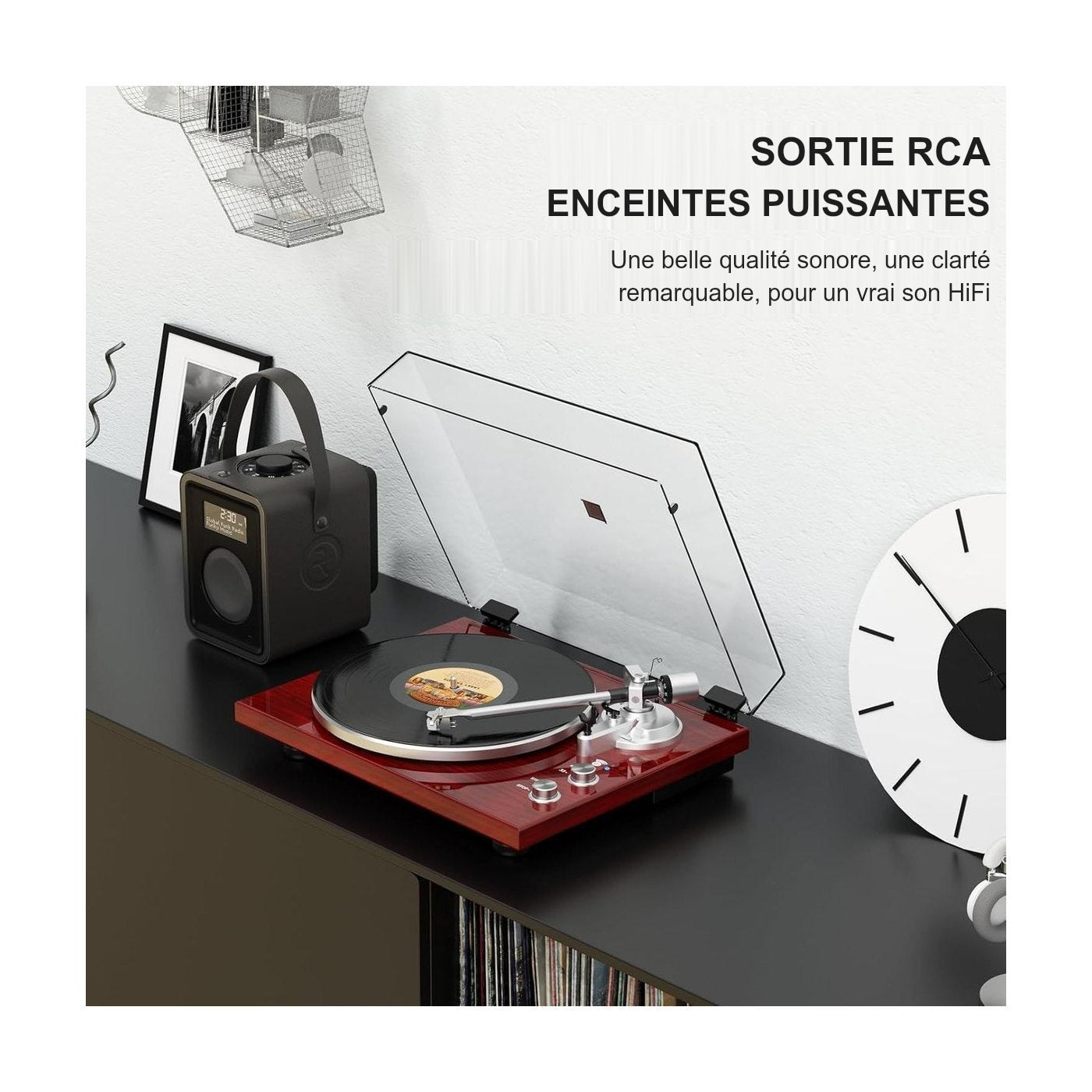 Platine Vinyle Style Vintage — vue 6 | Kaddanse