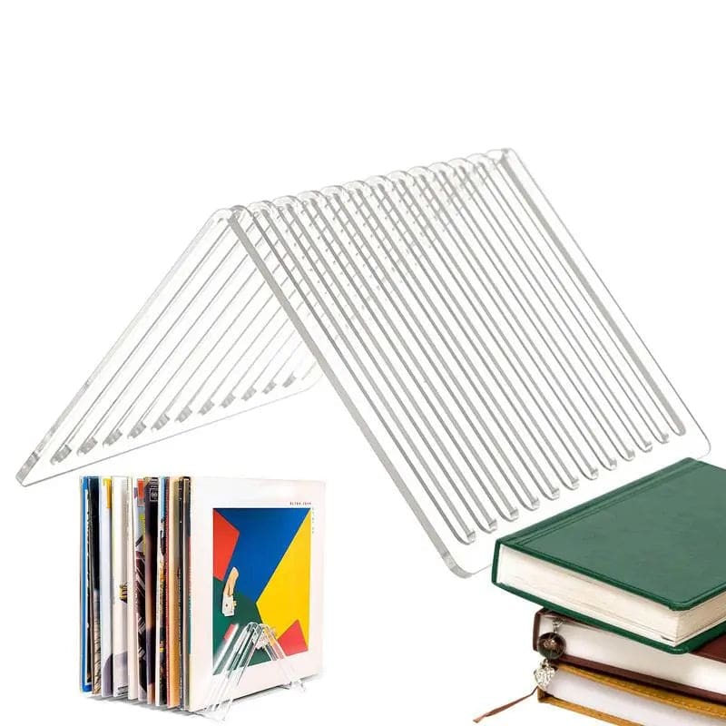 Rack Porte-Disques Vinyle (Triangle Fil) - Blanc | Kaddanse