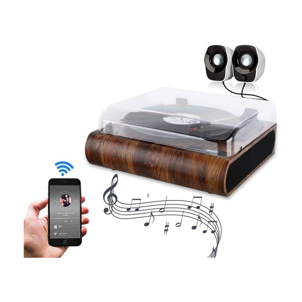 Platine Vinyle Radio Vintage en Bois — vue 2 | Kaddanse