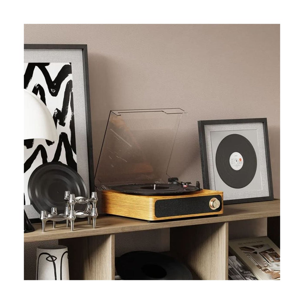 Platine Vinyle Vintage 3 Vitesses Socle Bois — vue 3 | Kaddanse