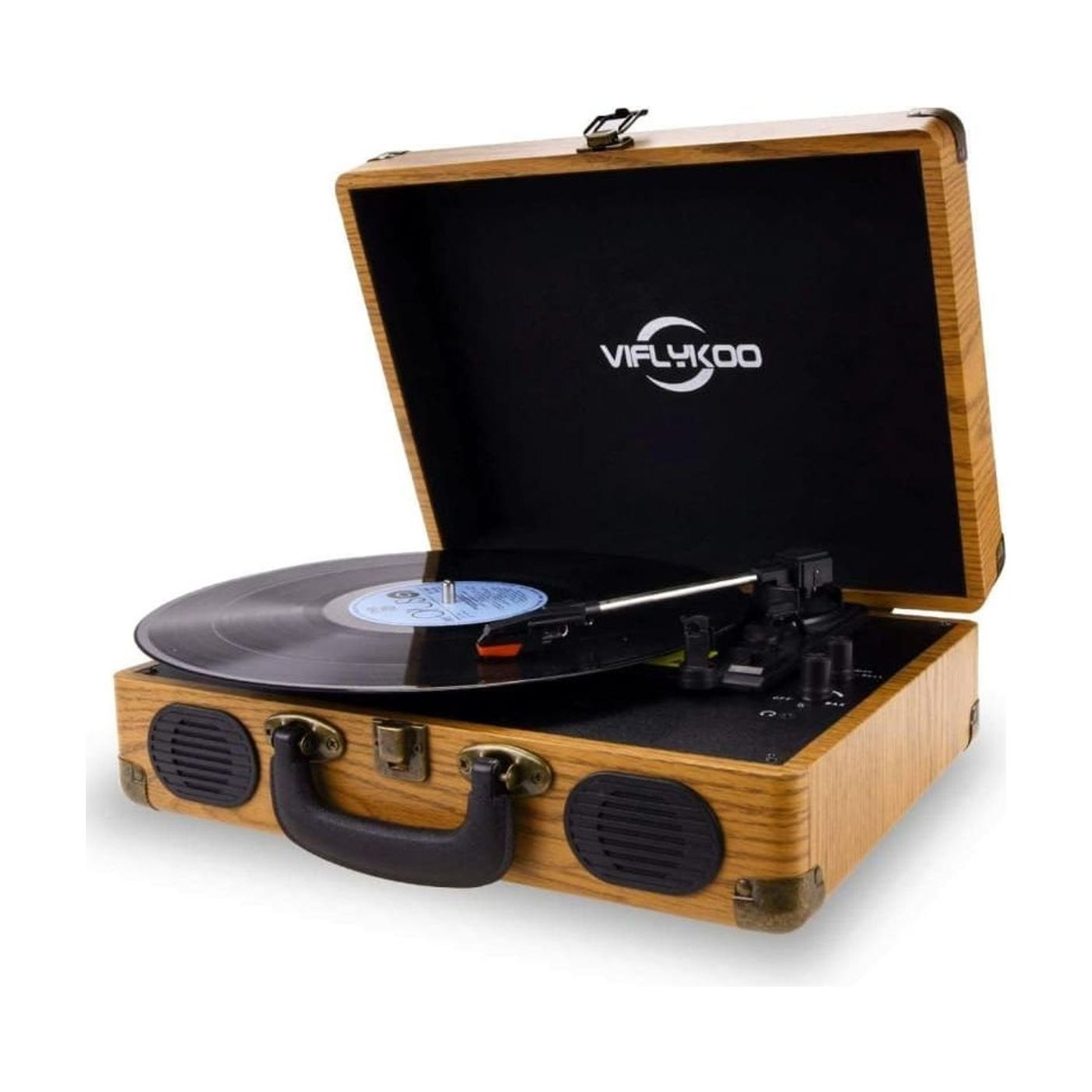 Platine Vinyle Valise Bambou Naturel Bluetooth | Kaddanse