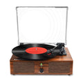 Platine Vinyle Vintage à Enceintes Bois Clair Marron | Kaddanse