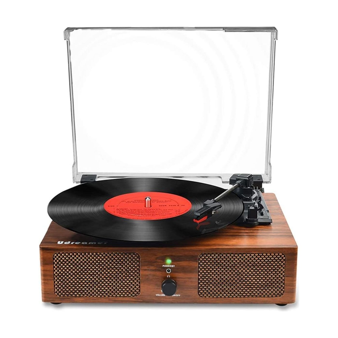 Platine Vinyle Vintage à Enceintes Bois Clair Marron | Kaddanse