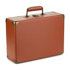 Platine Vinyle Valise Cuir Brun Années 70 — vue 2 | Kaddanse