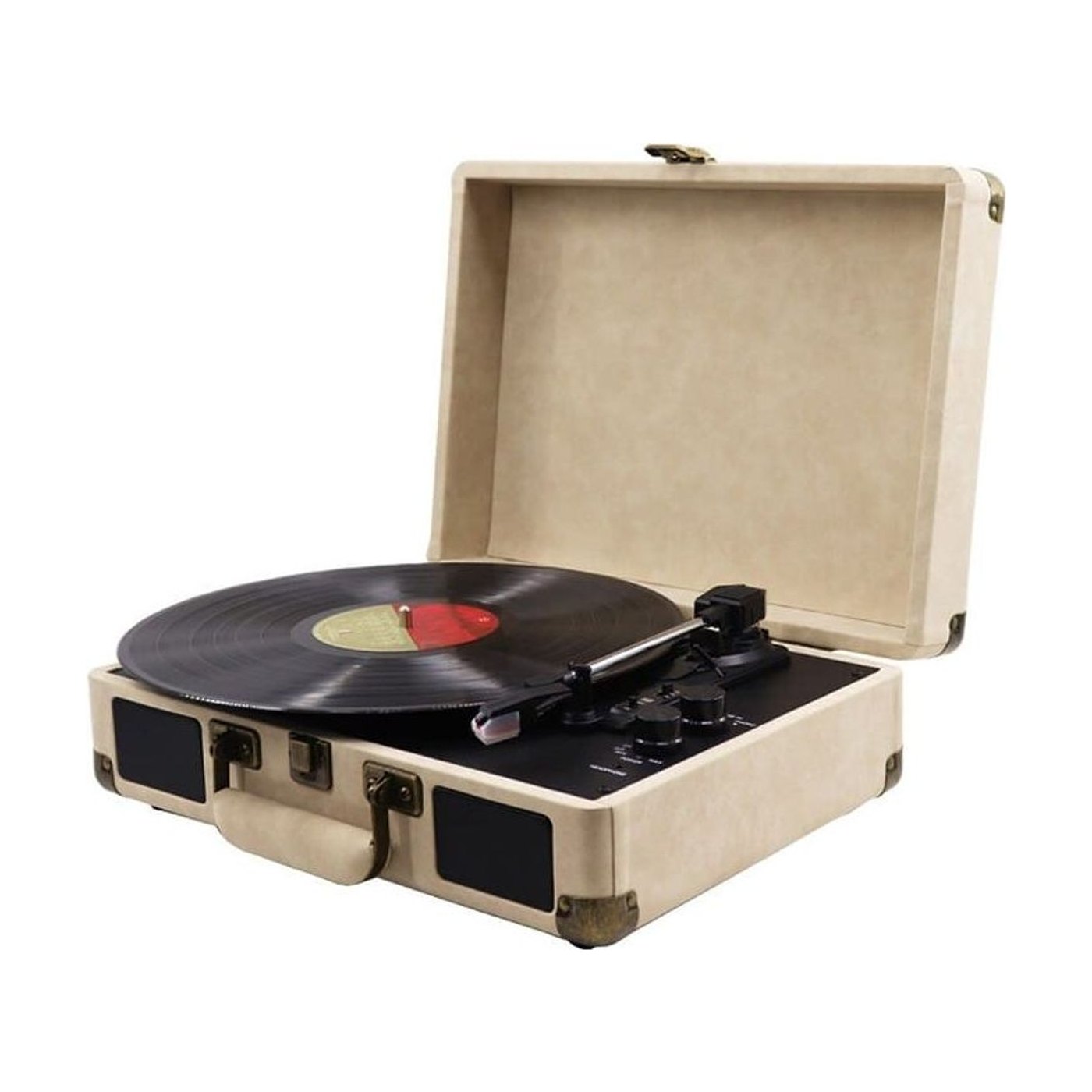 Platine Vinyle Valise Crème Enceinte Intégrée | Kaddanse