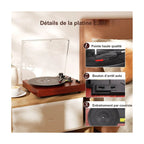 Platine Vinyle Vintage Enceinte Intégrée — vue 4 | Kaddanse