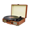Platine Vinyle Valise Effet Cuir Brun | Kaddanse