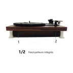 Platine Vinyle Salon Socle Bois — vue 2 | Kaddanse