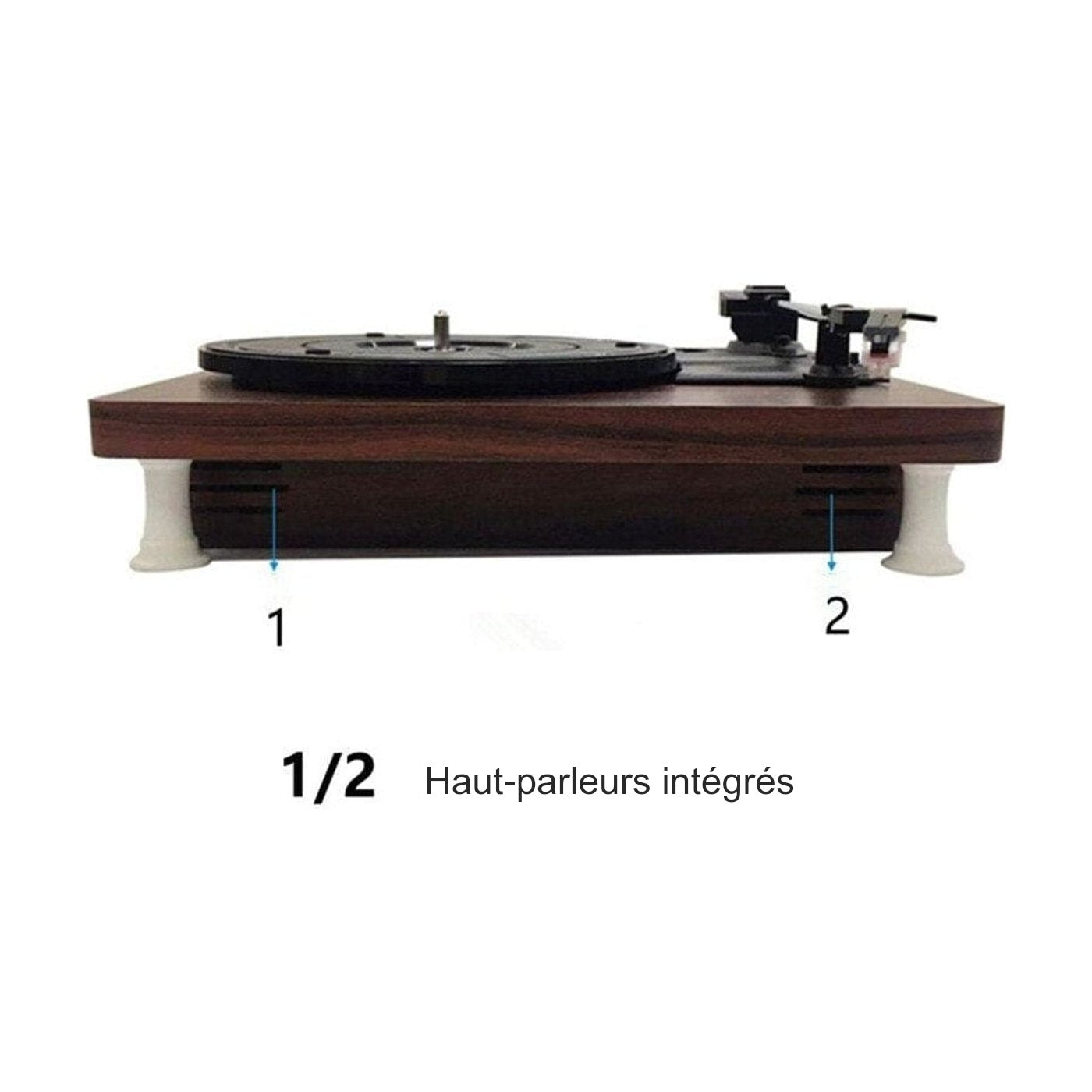 Platine Vinyle Salon Socle Bois — vue 2 | Kaddanse