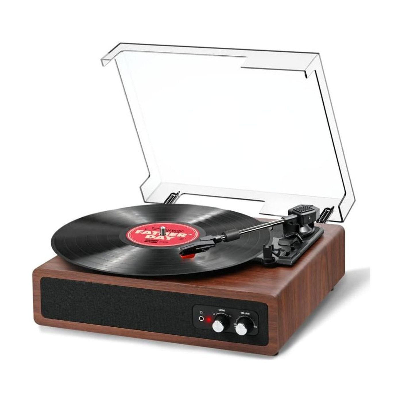 Platine Vinyle Vintage Hi-Fi Socle Bois Marron Foncé | Kaddanse