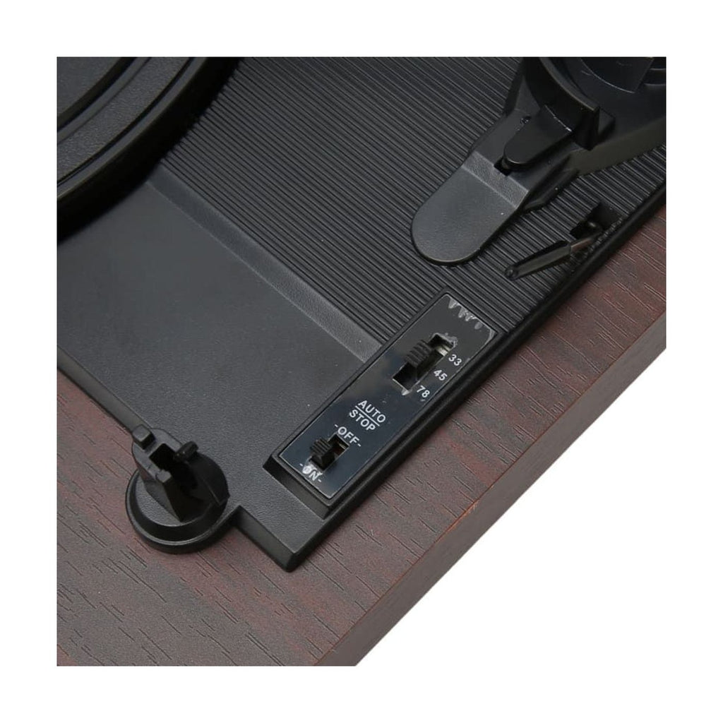 Platine Vinyle Portable Socle Bois Compact — vue 3 | Kaddanse