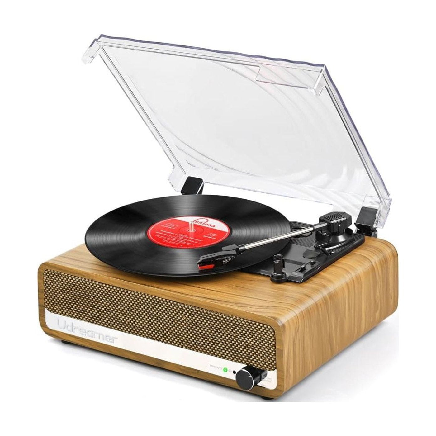 Platine Vinyle Vintage à Enceintes en Bois Bois | Kaddanse