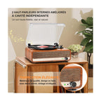 Platine Vinyle Vintage à Enceintes en Bois — vue 6 | Kaddanse