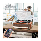 Platine Vinyle Vintage à Enceintes en Bois — vue 7 | Kaddanse