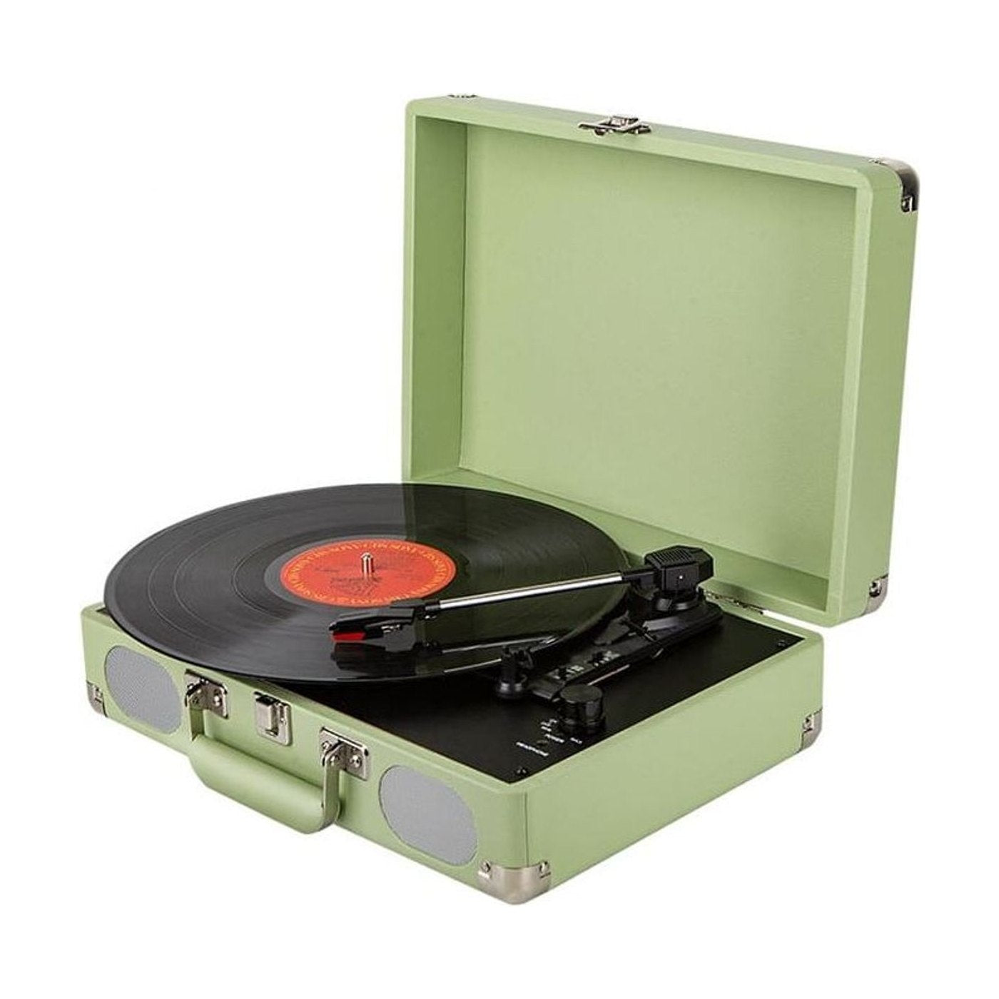 Platine Vinyle Valise Vert Sauge | Kaddanse