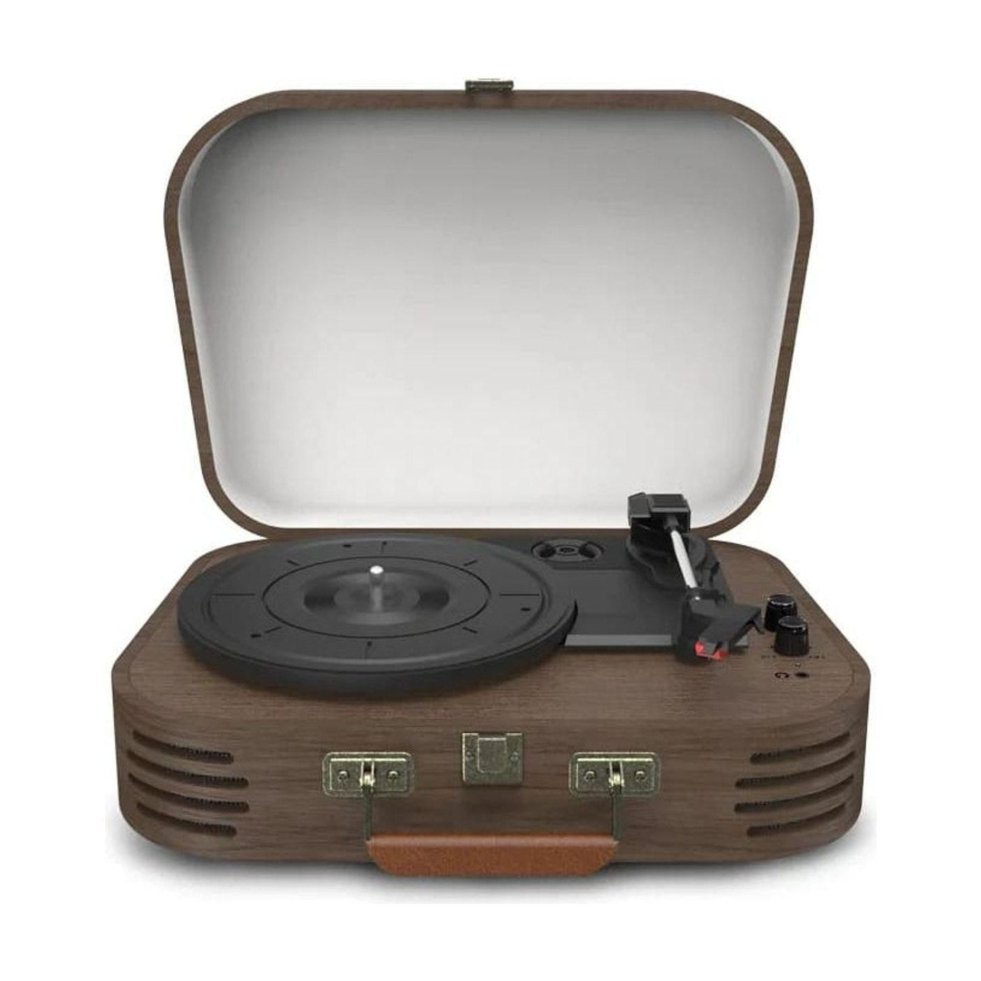 Platine Vinyle Valise Bluetooth 3 Vitesses Gris | Kaddanse