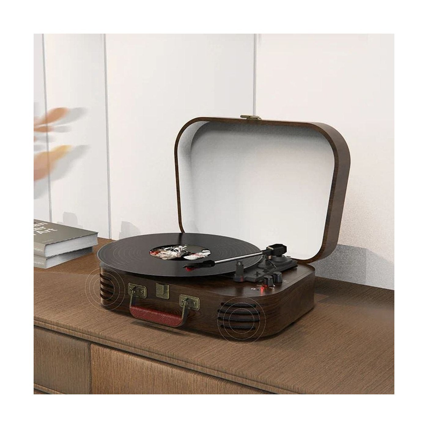 Platine Vinyle Valise Bluetooth 3 Vitesses — vue 4 | Kaddanse