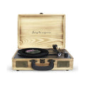 Platine Vinyle Valise Vintage en Bois Marron | Kaddanse