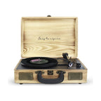 Platine Vinyle Valise Vintage en Bois Marron | Kaddanse