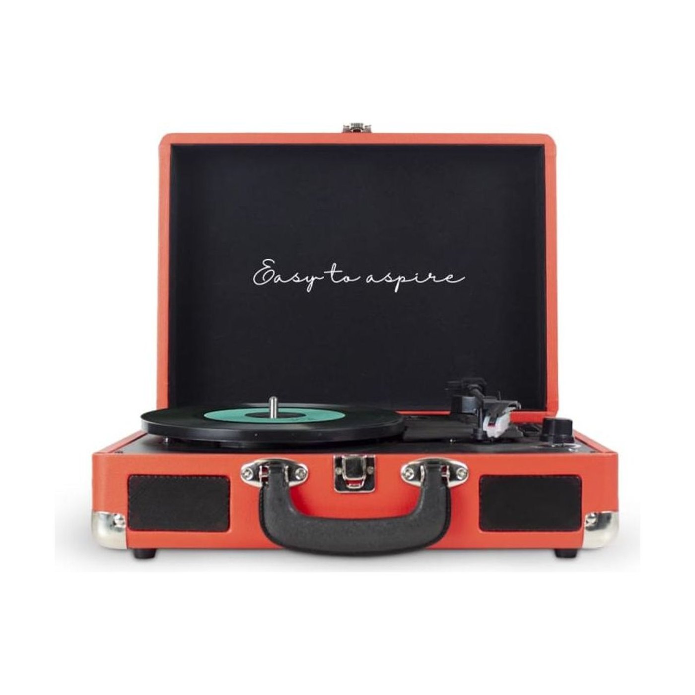 Platine Vinyle Valise Vintage en Bois Rouge | Kaddanse