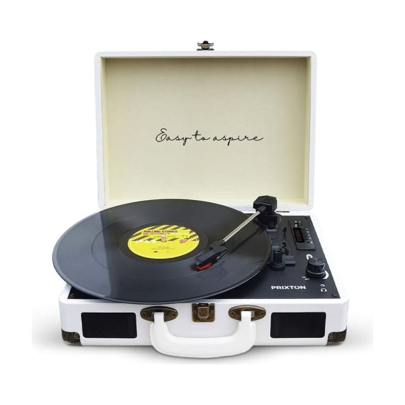 Platine Vinyle Valise Vintage en Bois Blanc | Kaddanse