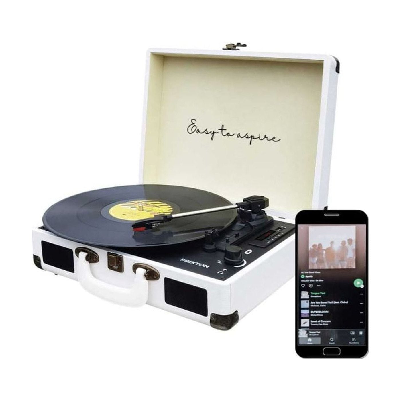 Platine Vinyle Valise Vintage en Bois — vue 8 | Kaddanse