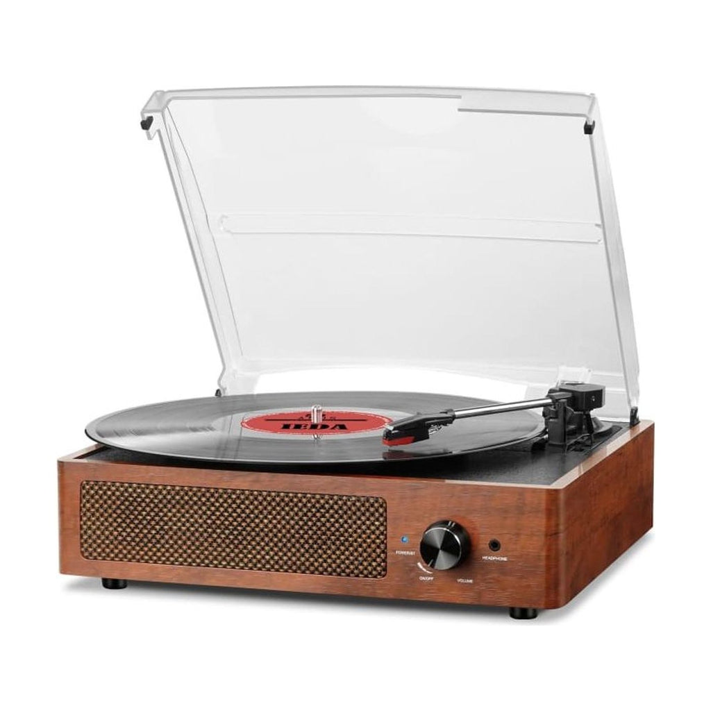 Platine Vinyle Vintage à Enceintes Marron | Kaddanse