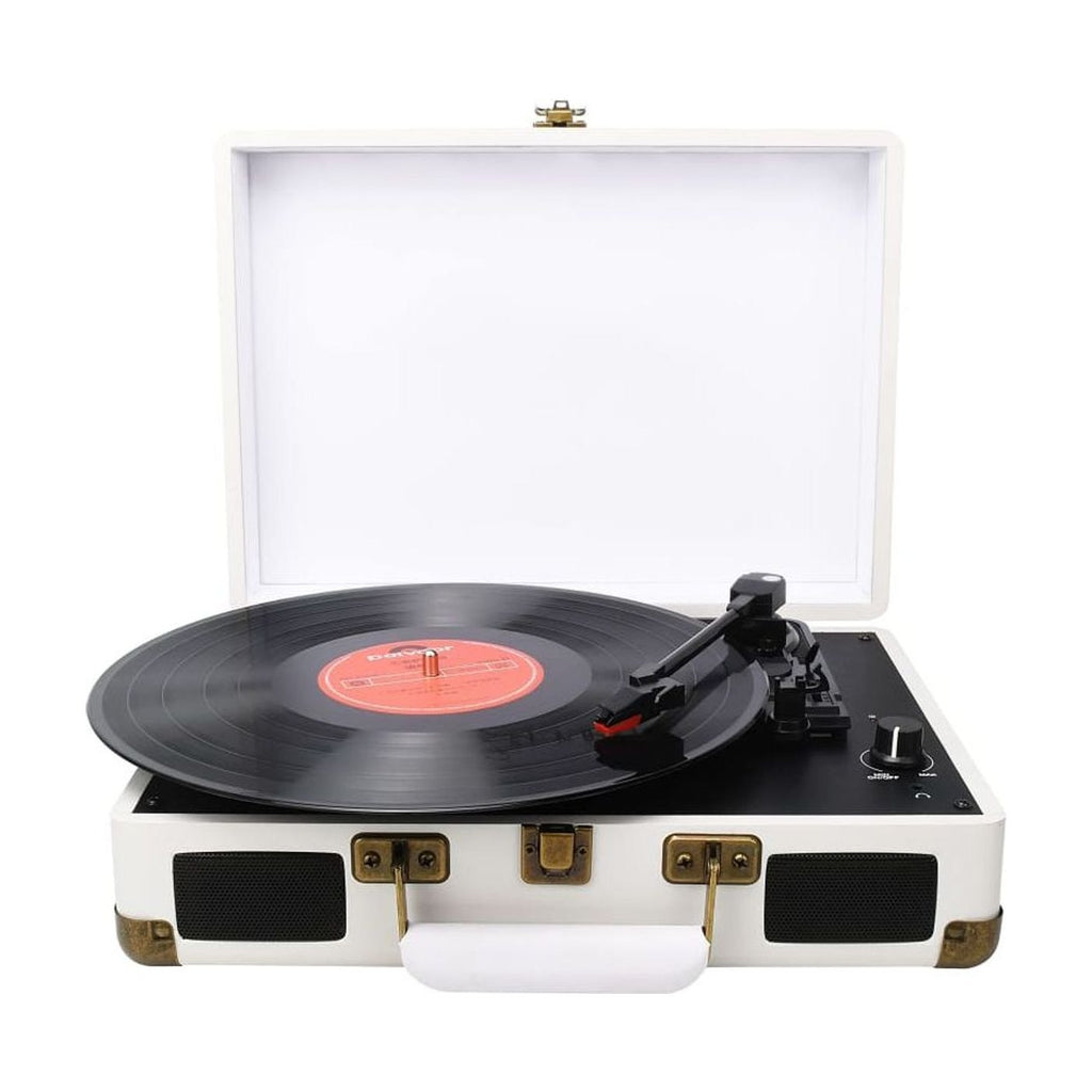 Platine Vinyle Vintage Blanche — vue 3 | Kaddanse