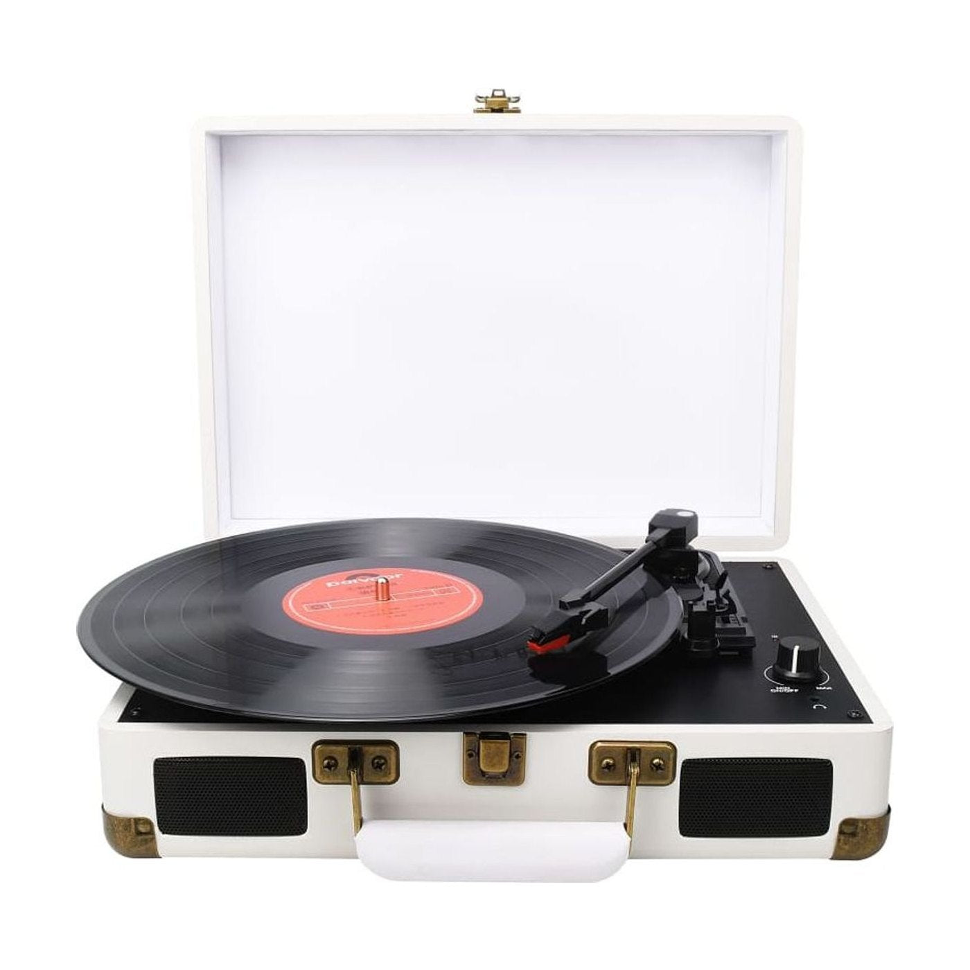 Platine Vinyle Vintage Blanche — vue 3 | Kaddanse
