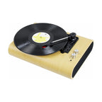 Platine Vinyle Vintage Bois Design Courbe | Kaddanse