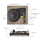 Platine Vinyle Vintage Effet Bois — vue 3 | Kaddanse