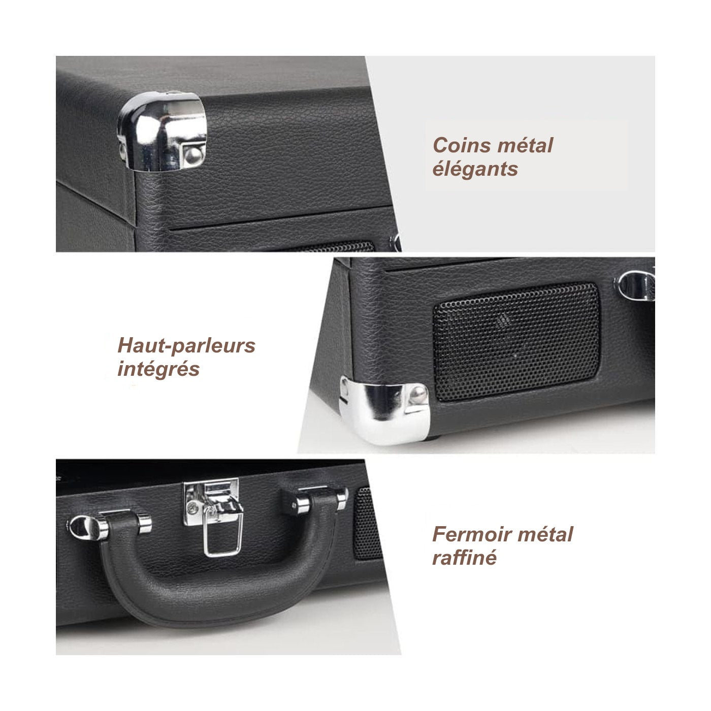 Platine Vinyle Valise Vintage Nomade — vue 6 | Kaddanse