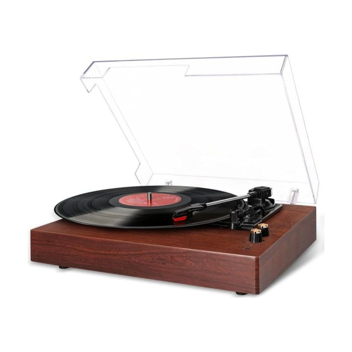 Platine Vinyle Vintage Sans Fil Marron | Kaddanse